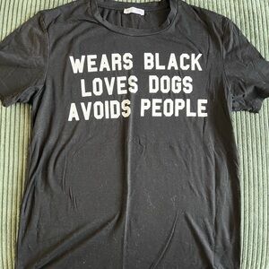 Humorous Black Dog Lover Tee